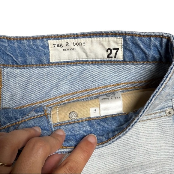 Rag & Bone New York Jade High Rise Cutoff Shorts Size 27 Light Wash 100% Cotton - Picture 3 of 5